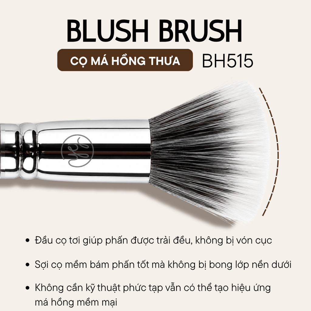 Cọ Má Hồng BH Cosmetics Blush Brush BH515